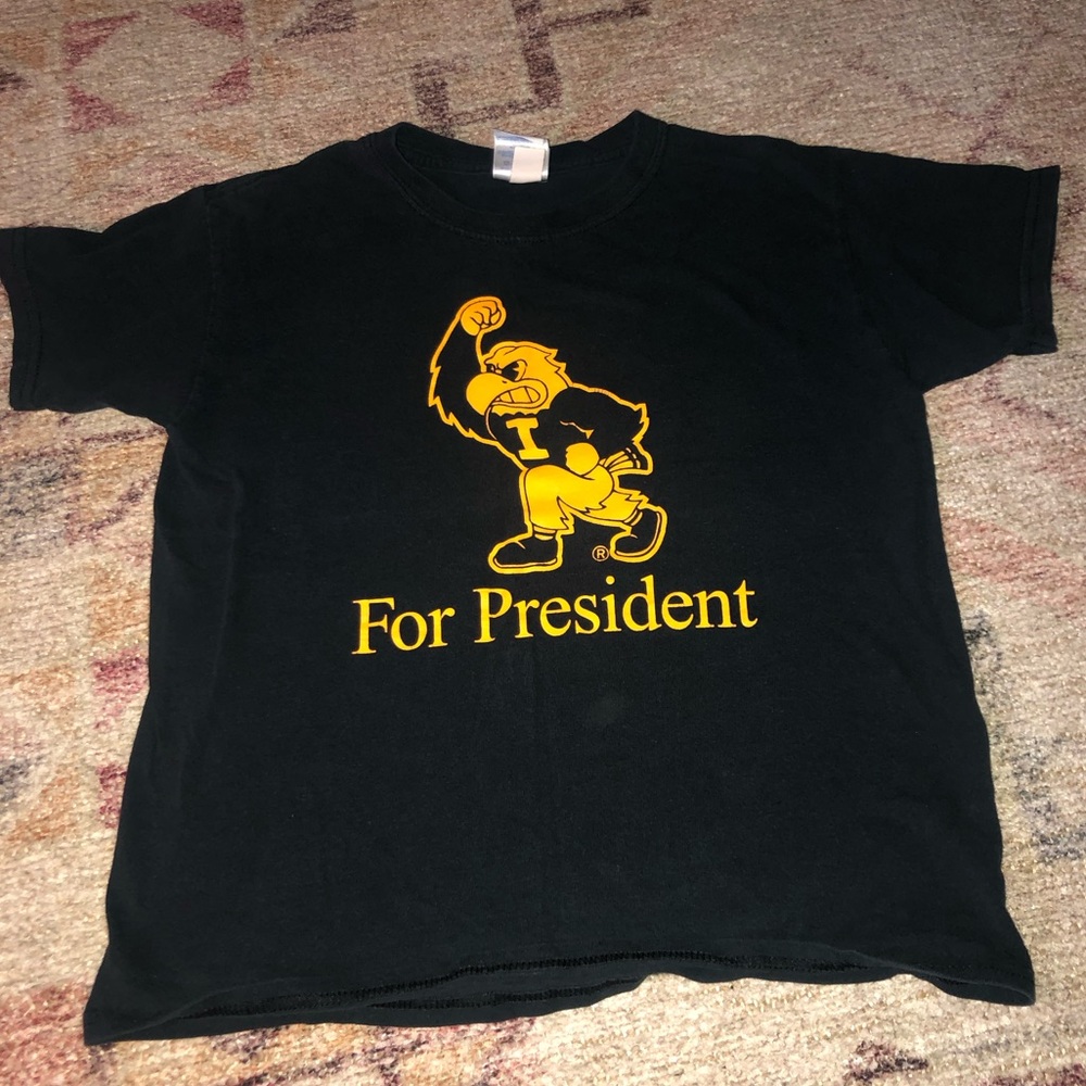 Vintage Iowa T-shirt Kids Medium University Of Iowa For President